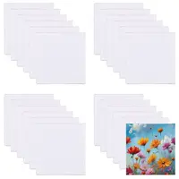 Square Wood Painting Linen Panels