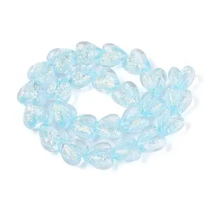 Handmade Foil Lampwork Beads Strands