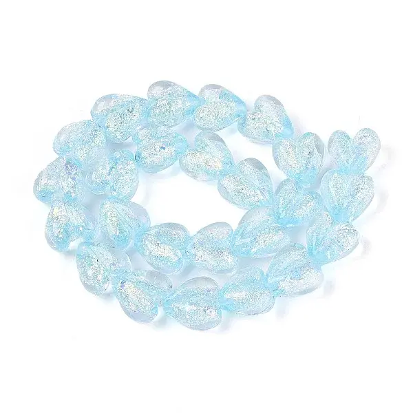 Handmade Foil Lampwork Beads Strands