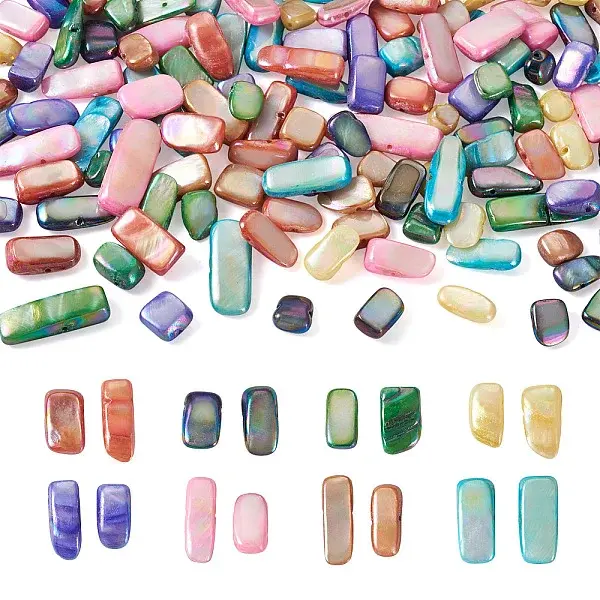 160Pcs 8 Colors Natural Freshwater Shell Beads Strands