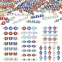 50Pcs 25 Styles Alloy Enamel Connector Charms