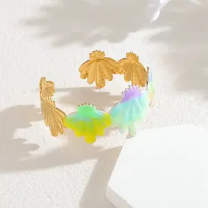 304 Stainless Steel Enamel Cuff Bangles