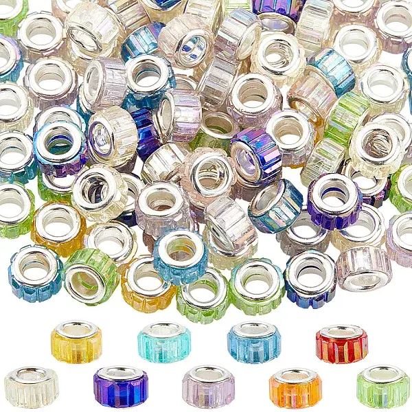 120Pcs Resin European Beads