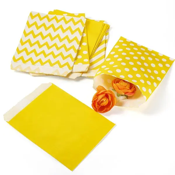 40Pcs 4 Styles Kraft Paper Bags