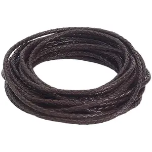 5M Round Braided Cowhide Letter Cord