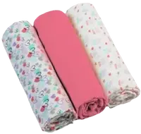BABYONO Plienky mušelínové Super soft ružové 3 ks