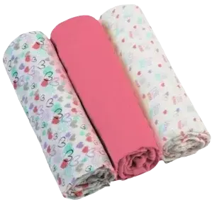 BABYONO Plienky mušelínové Super soft ružové 3 ks