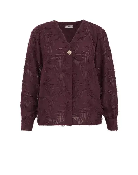 WE Fashion Blúzka  vínovo červená