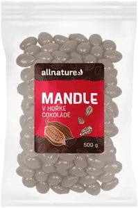 ALLNATURE Mandle v hořké čokoládě 500 g