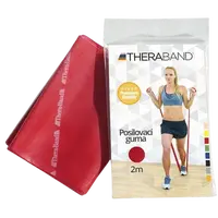 THERABAND Posilovací guma červená středně silná 2 m