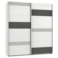 MID.YOU SKŘÍŇ S POSOUVACÍMI DVEŘMI, šedá, bílá, světle šedá, 180/210/65 cm