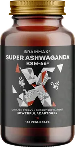 BRAINMAX Super BIO Ašvaganda extrakt KSM-66® 100 kapslí