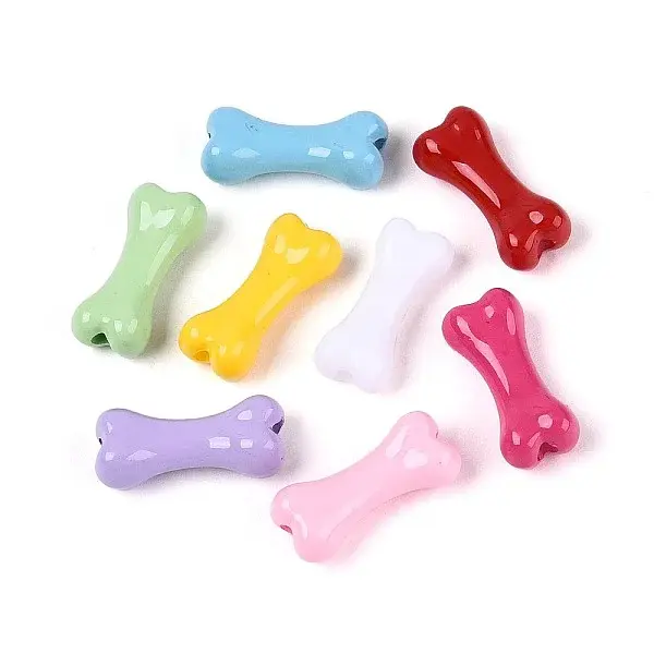 Spray Printed Opaque Acrylic Beads