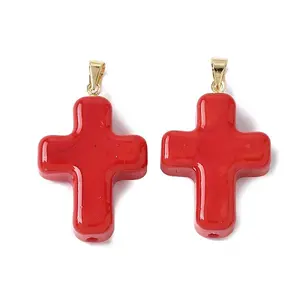 Handmade Lampwork with Brass Pendants