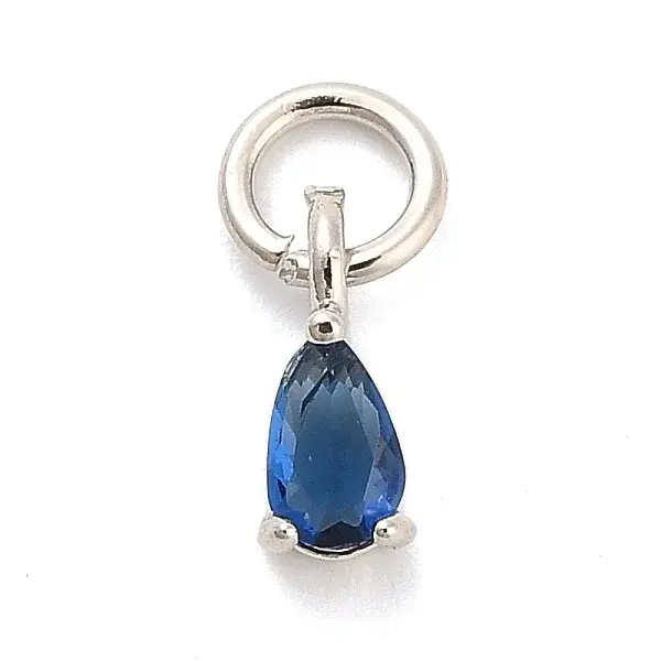 Brass Micro Pave Cubic Zirconia Charms