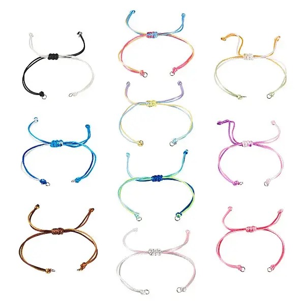30Pcs 10 Color Nylon Bracelets Making