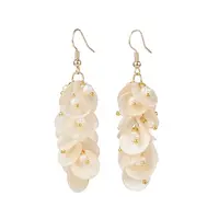 Natural Capiz Shell Cluster Earrings