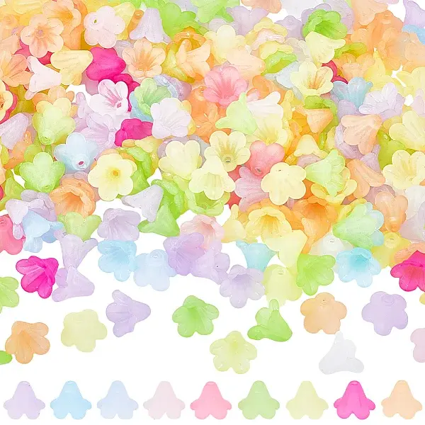 500Pcs 10 Colors Acrylic Bead Caps