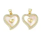 Brass Micro Pave Cubic Zirconia Pendants