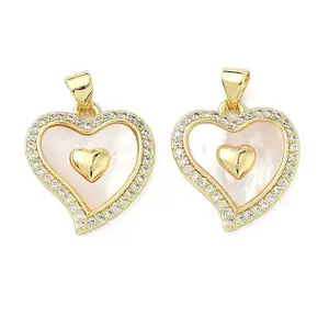 Brass Micro Pave Cubic Zirconia Pendants