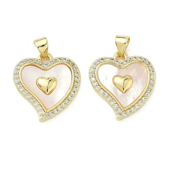 Brass Micro Pave Cubic Zirconia Pendants