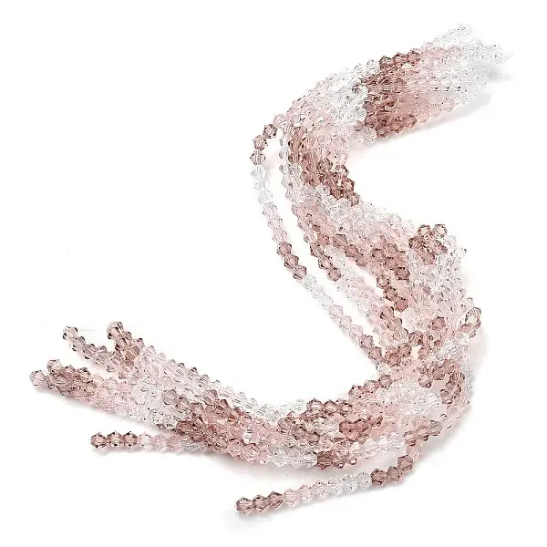 Transparent Gradient Color Glass Beads Strands