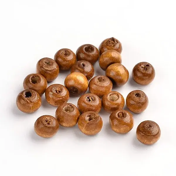 Dyed Natural Wood Beads