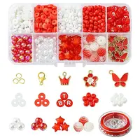 DIY Round Acrylic & Glass Beads Bracelets Jewelry Kits