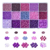 150G 15 Styles Baking Paint Glass Seed Beads