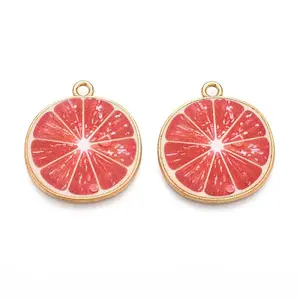 Light Gold Alloy Enamel Pendants