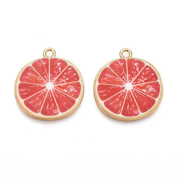 Light Gold Alloy Enamel Pendants