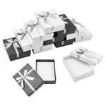 12Pcs 2 Colors Cardboard Paper Jewelry Set Boxes
