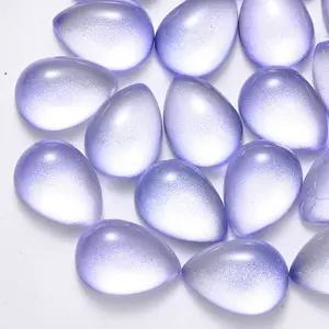 Transparent Spray Painted Glass Cabochons