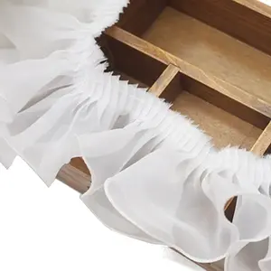 Polyester Lace Ribbons Pleated Garment Accessory