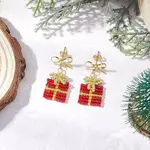 Handmade Glass Seed Beads Dangle Stud Earrings