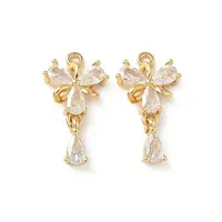 Brass Micro Pave Cubic Zirconia Pendants