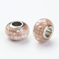 304 Stainless Steel Resin European Beads
