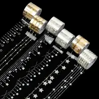 6Pcs 6 Colors PET Self-Adhesive Stickers