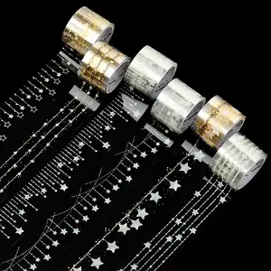 6Pcs 6 Colors PET Self-Adhesive Stickers