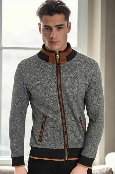 Pánska mikina s rybím vzorom