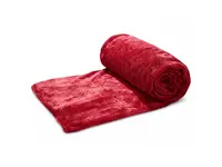 Červená mikroplyšová deka CALMI 150x200 cm