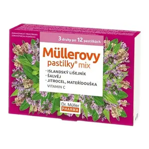 DR. MÜLLER Müllerovy pastilky mix 3 druhy po 12 kusech ZP