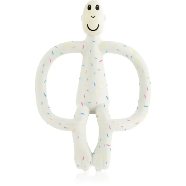 Matchstick Monkey Teething Toy and Gel Applicator hryzadielko s kefkou 2 v 1 Confetti Cream 1 ks