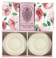 LA FLORENTINA Kazeta mydiel Rosa di Maggio 2 x 115 g