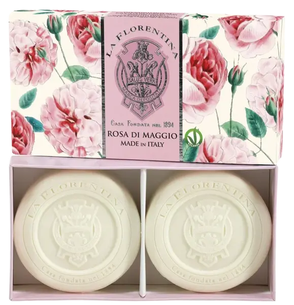 LA FLORENTINA Kazeta mydiel Rosa di Maggio 2 x 115 g