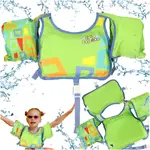 Detská plávacia vesta s rukávmi 3–6 rokov (19–30 kg) – zelená