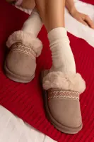 Dámske papuče s umelou kožušinou