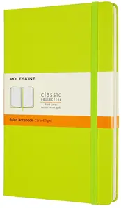 Zápisník Moleskine - tvrdé desky, L, linkovaný - limetka