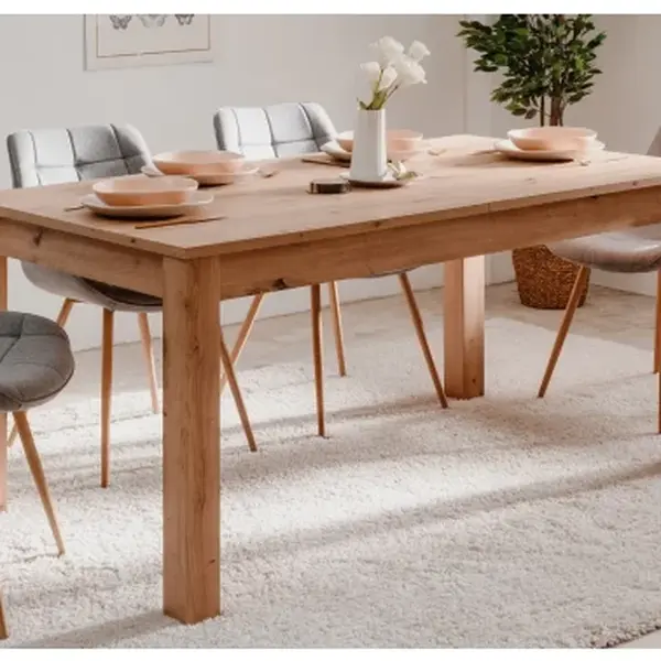 Rozkládací jídelní stůl Bergen 160x90 cm, dub artisan