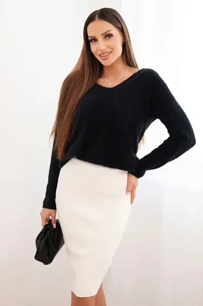 Dámská pouzdrová sukně z elastické pleteniny